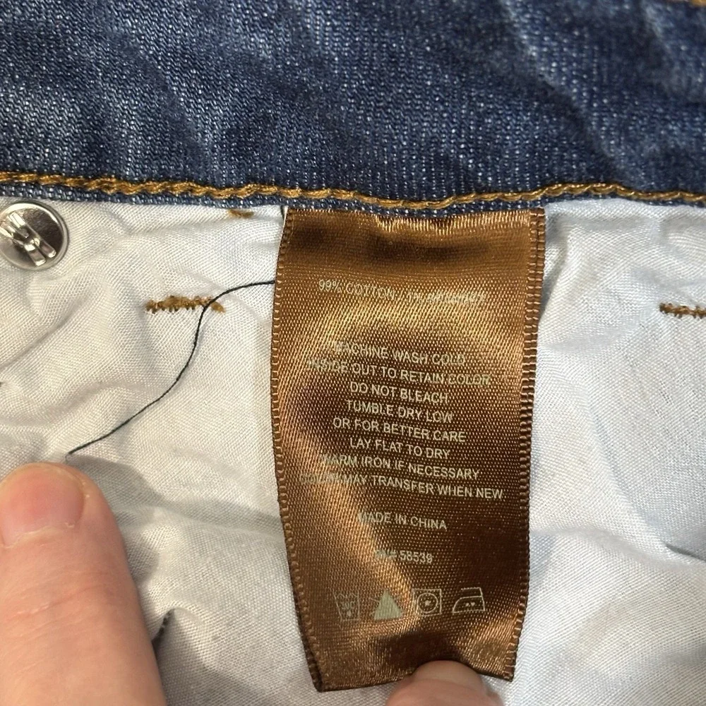 Kut from the Kloth Ankle Straight Leg Jeans‎ Size 14/37x28 Distressed